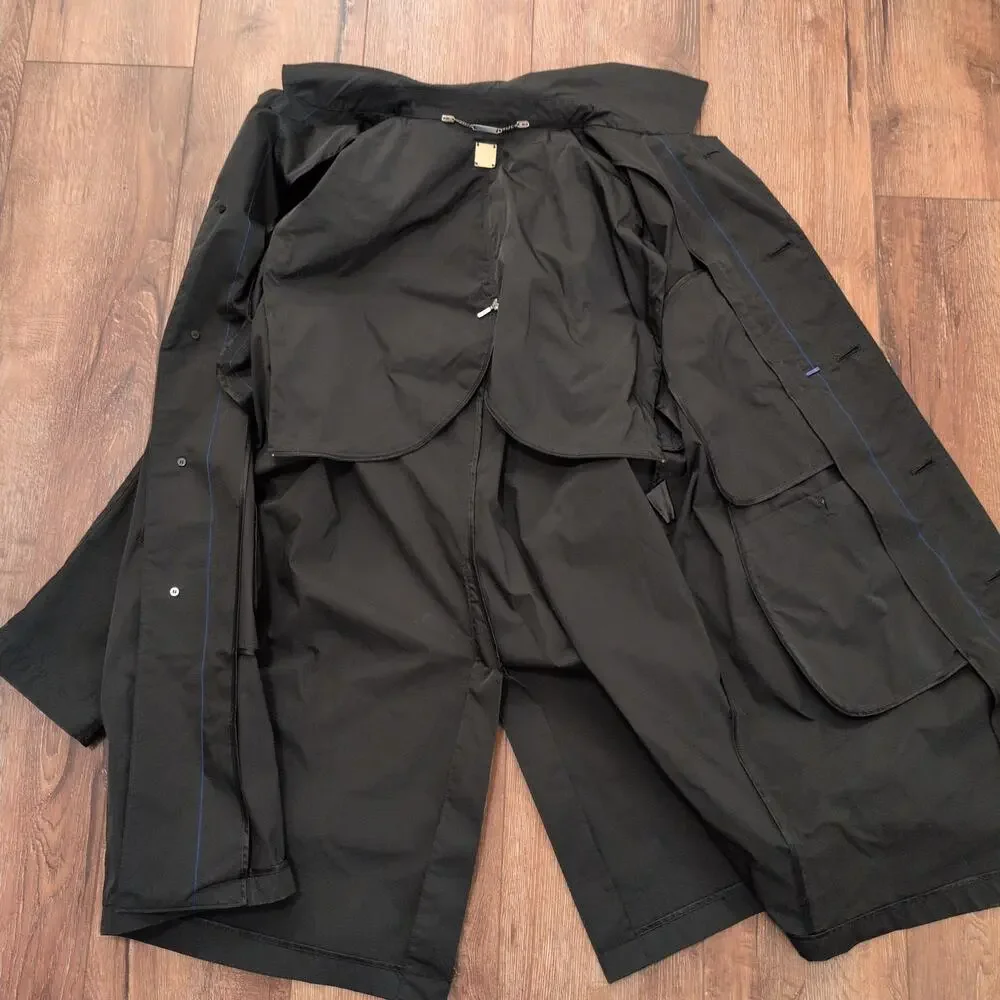 Drizzle Men's XL Trench Coat Rain Coat Outdoors‎ Matrix Black